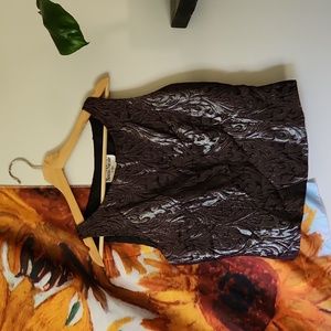 Ronni Nicole by Ouida Black iridescent Black Tank Top